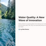 1 Water Quality A New Wave of Innovation